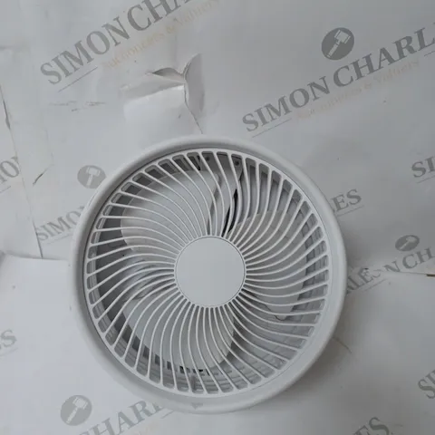 BELL & HOWELL OSCILLATING FOLDING RECHARGEABLE FAN, WHITE