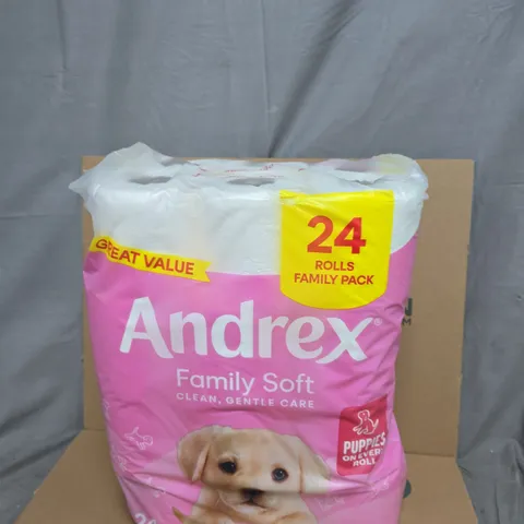 ANDREX FAMILY SOFT TOILET TISSUE – 24 ROLL PACK