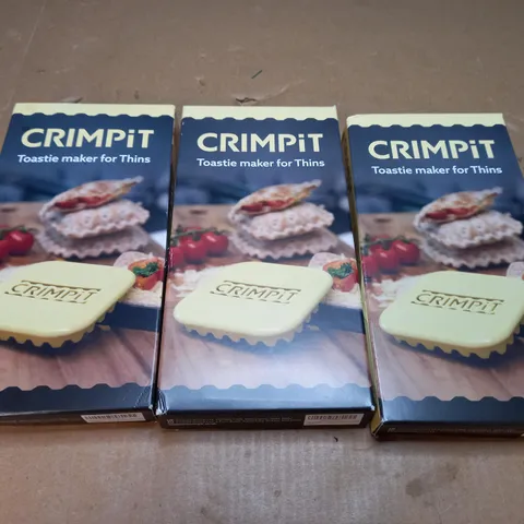 PACK OF 3 CRIMPIT THIN TOASTIE MAKERS