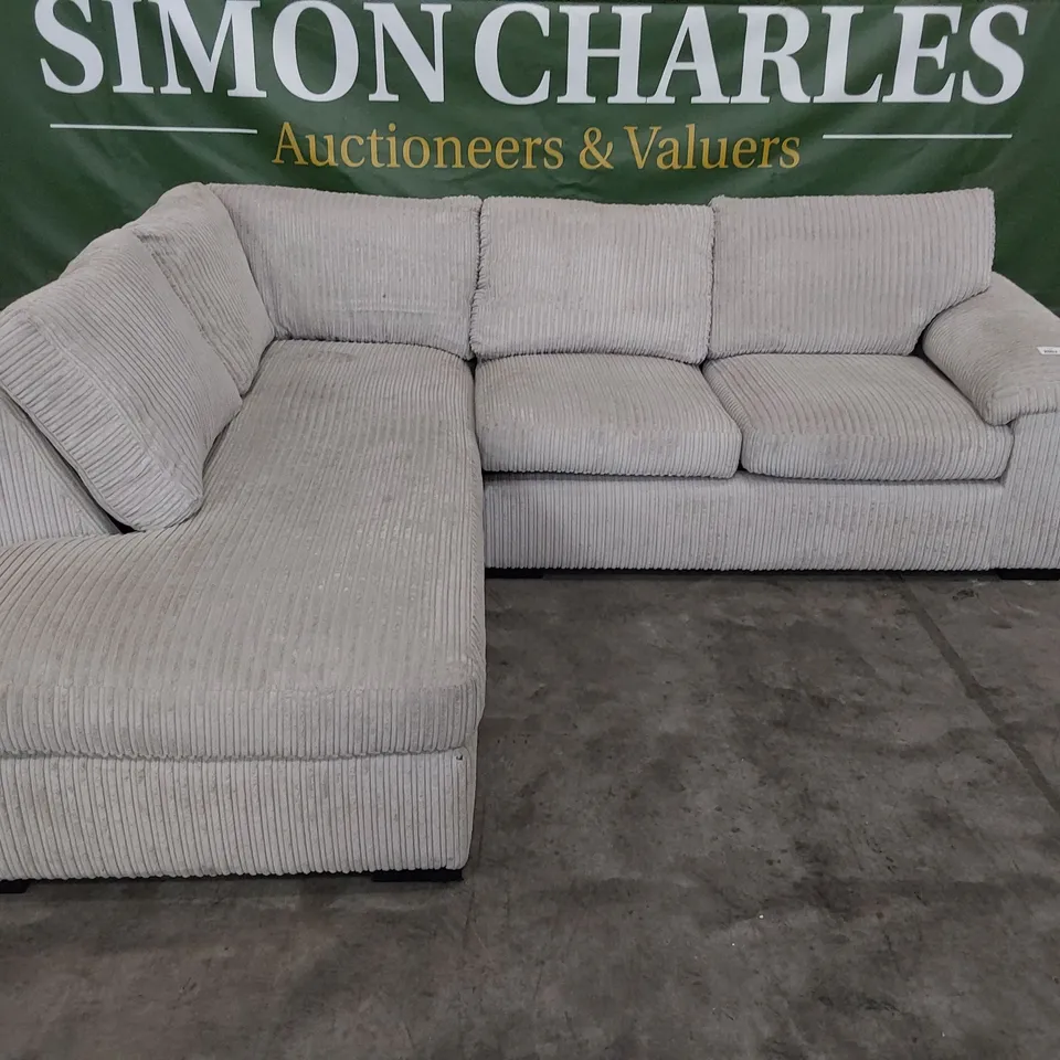 DESIGNER CORNER CHAISE SOFA NATURAL JUMBO CHORD 