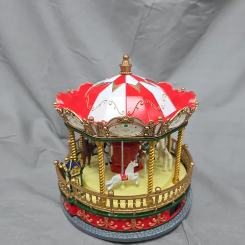 22.5CM LED CAROUSEL CHRISTMAS SCENE