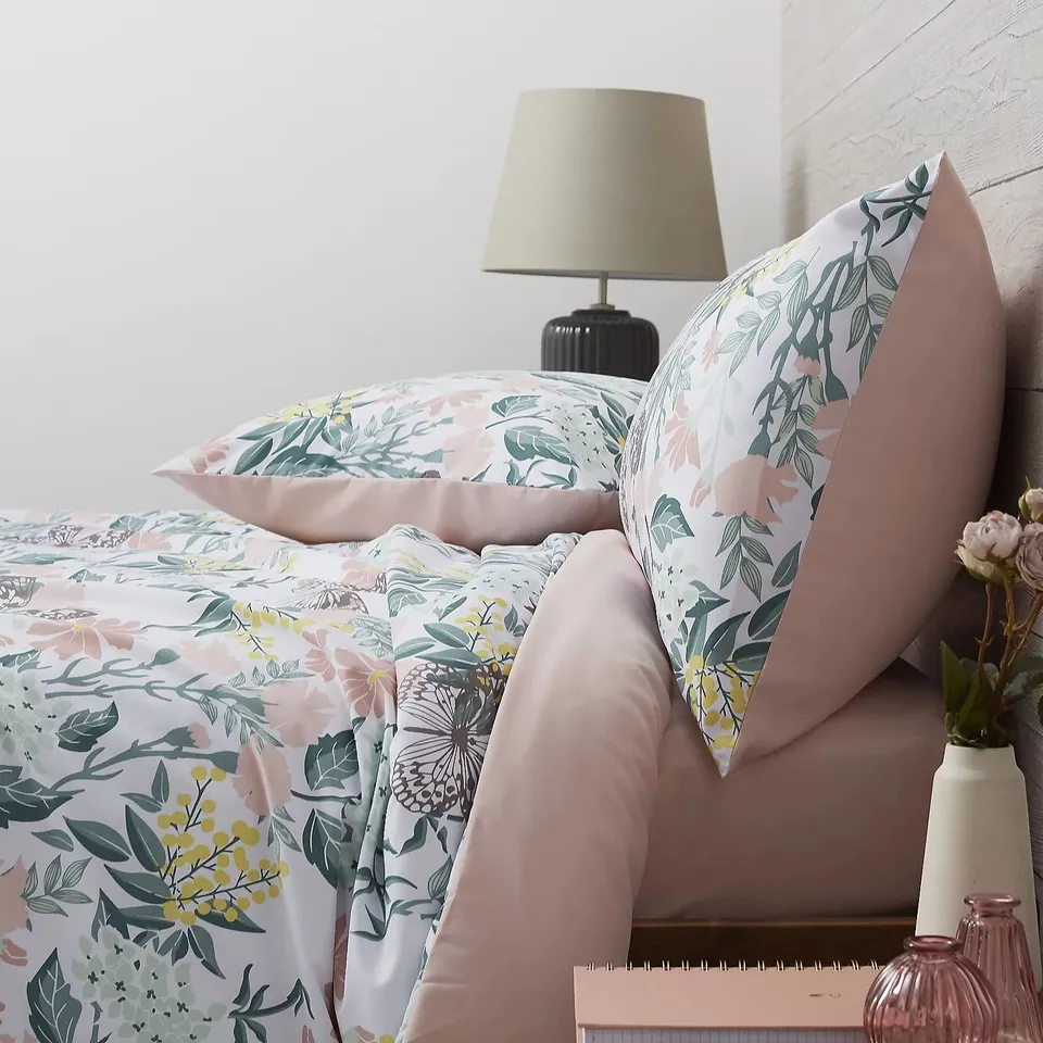 SUPERSOFT BY COZEE HOME BUTTERFLY PRINTED 4 PIECE DUVET - NO COLOUR - DOUBLE