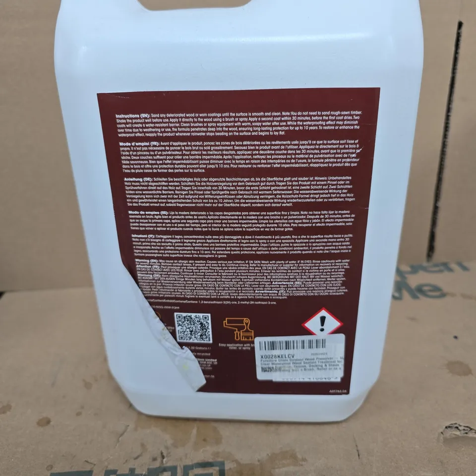 FURNITURE CLINIC WOOD SEALER & PROTECTOR – CLEAR 5L