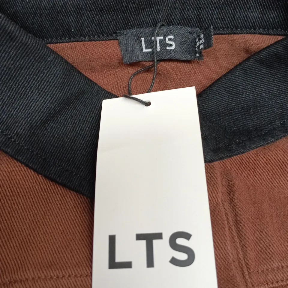LTS Brown Shirt with Black Collar – Button Front, Chest Pocket (Men's)