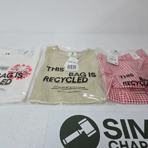 APPROXIMATELY 20 ASSORTED CLOTHING ITEMS IN VARIOUS SIZES, COLOURS & STYLES TO INCLUDE GRAPHIC PRINT TEE , SUMMER PANTS , JADE CREW NECK TOP