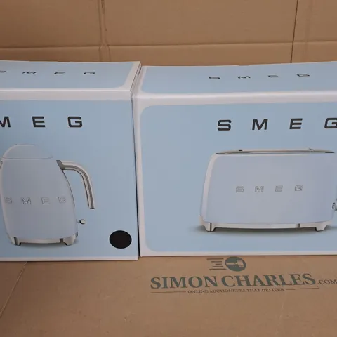 SMEG 50'S STYLE KETTLE AND 2 SLICE TOASTER