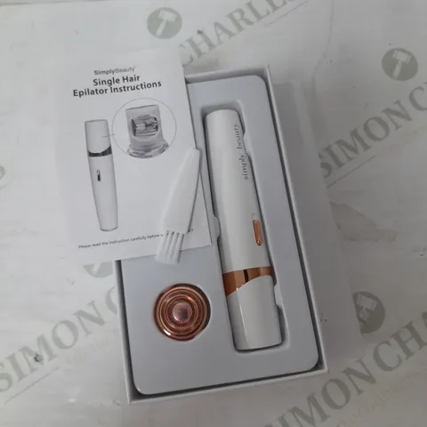 SIMPLY BEAUTY SINGLE HAIR EPILATOR IN WHITE