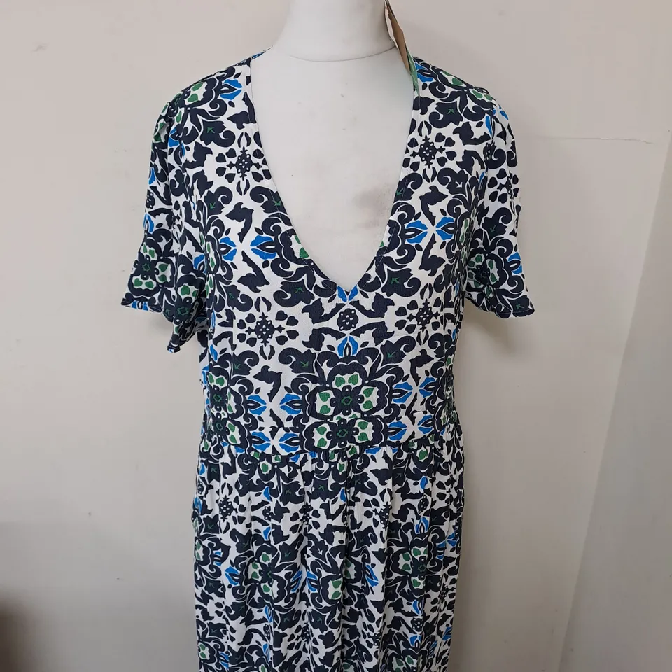 BODEN V NECK TIERED MAXI DRESS SIZE 14