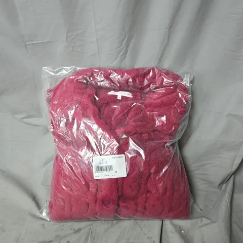 CAROLE HOCKOMAN WINE COLOUR SHERPA SHACKET SIZE UK 3XL