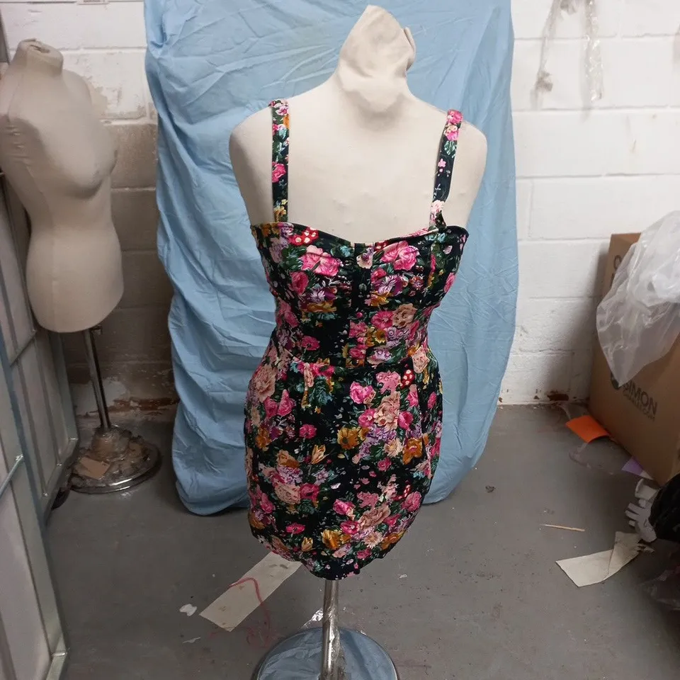 MANGO CASUAL WEAR FLORAL PRINT DRESS – WOMEN'S, UK 8 (EU S)
