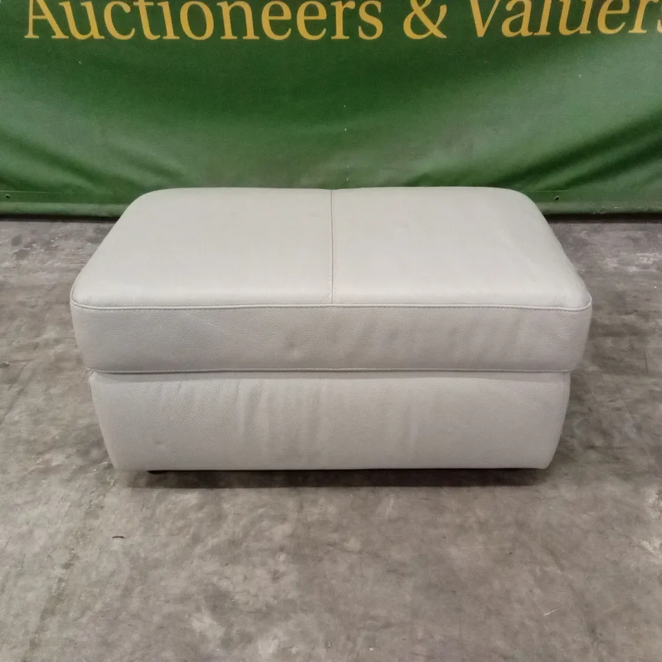 QUALITY DESIGNER ITALIAN MADE LEATHER OTTOMAN FOOTSTOOL