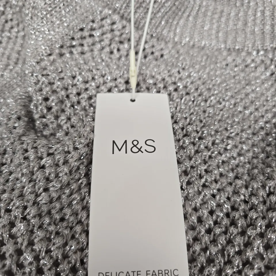 M&S LADIES' DELICATE KNIT SKIRT – GREY, SIZE S