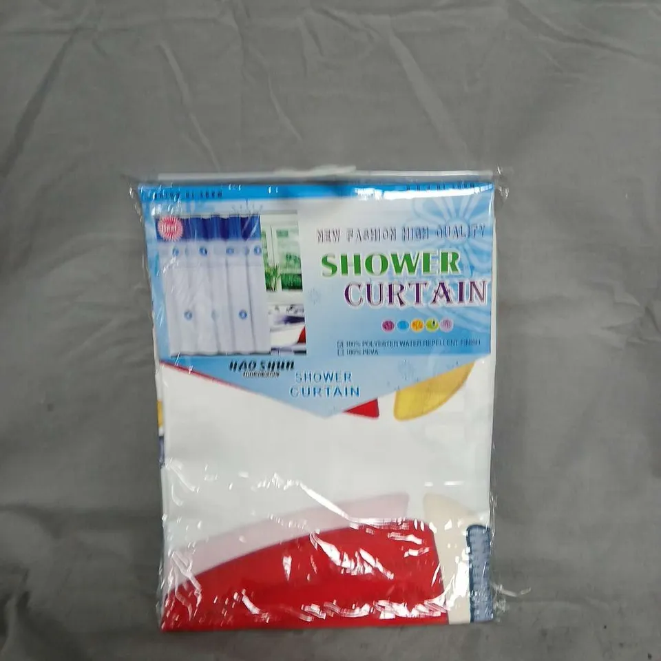 LARGE QUANTITY OF BAGGED SHOWER CURTAINS
