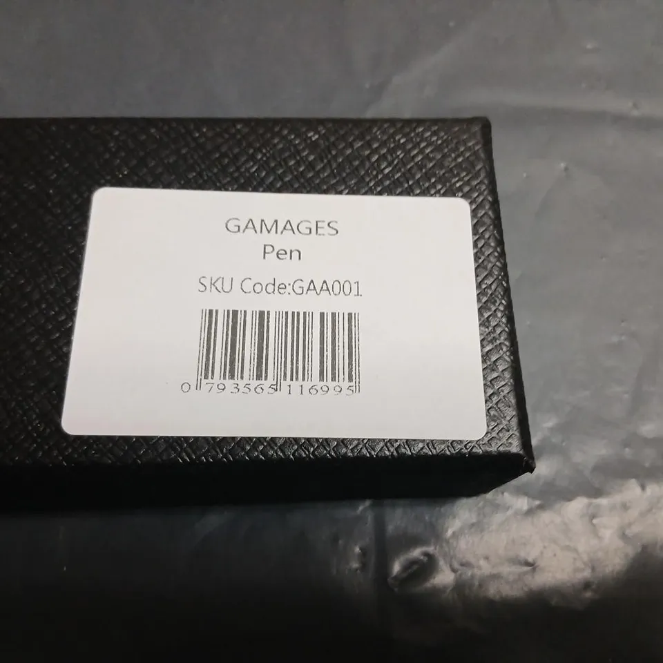 GAMAGES LONDON PEN – BLACK WITH GOLD TRIM, BOXED