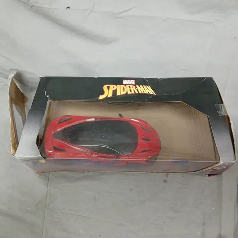 MARVEL SPIDERMAN TOY CAR. SPIDERMAN FIGURE IS BROKEN