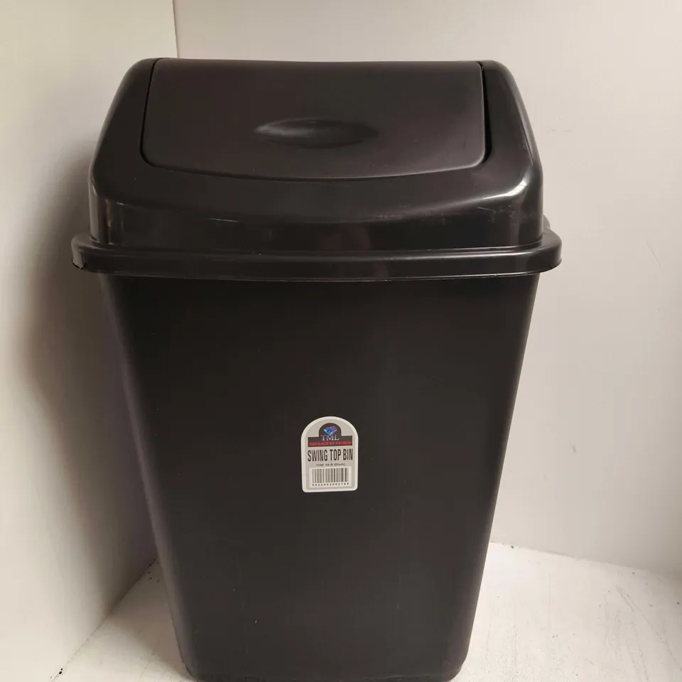 TML SWING TOP BIN IN BLACK