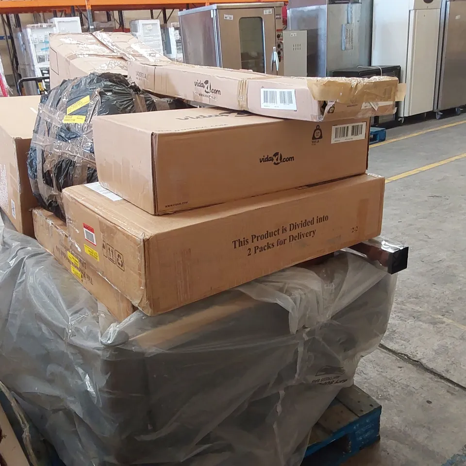 PALLET OF ASSORTED CONSUMER PRODUCTS/FURNITURE PARTS 