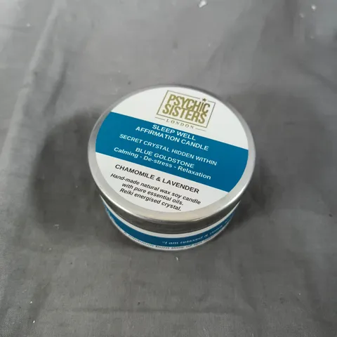 PSYCHIC SISTERS LONDON SLEEP WELL AFFIRMATION CANDLE – CHAMOMILE & LAVENDER