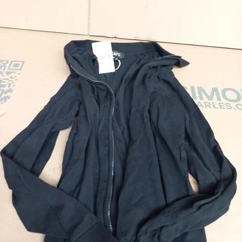 CAPO BLACK ZIP-UP HOODIE JACKET – UK M