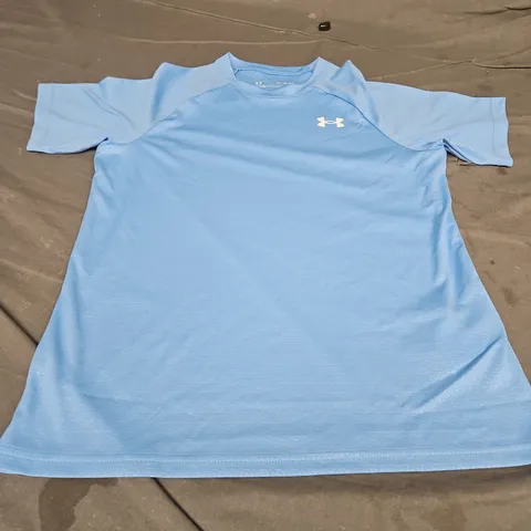 UNDER ARMOUR LOGO T-SHIRT, BLUE - UK SIZE YL