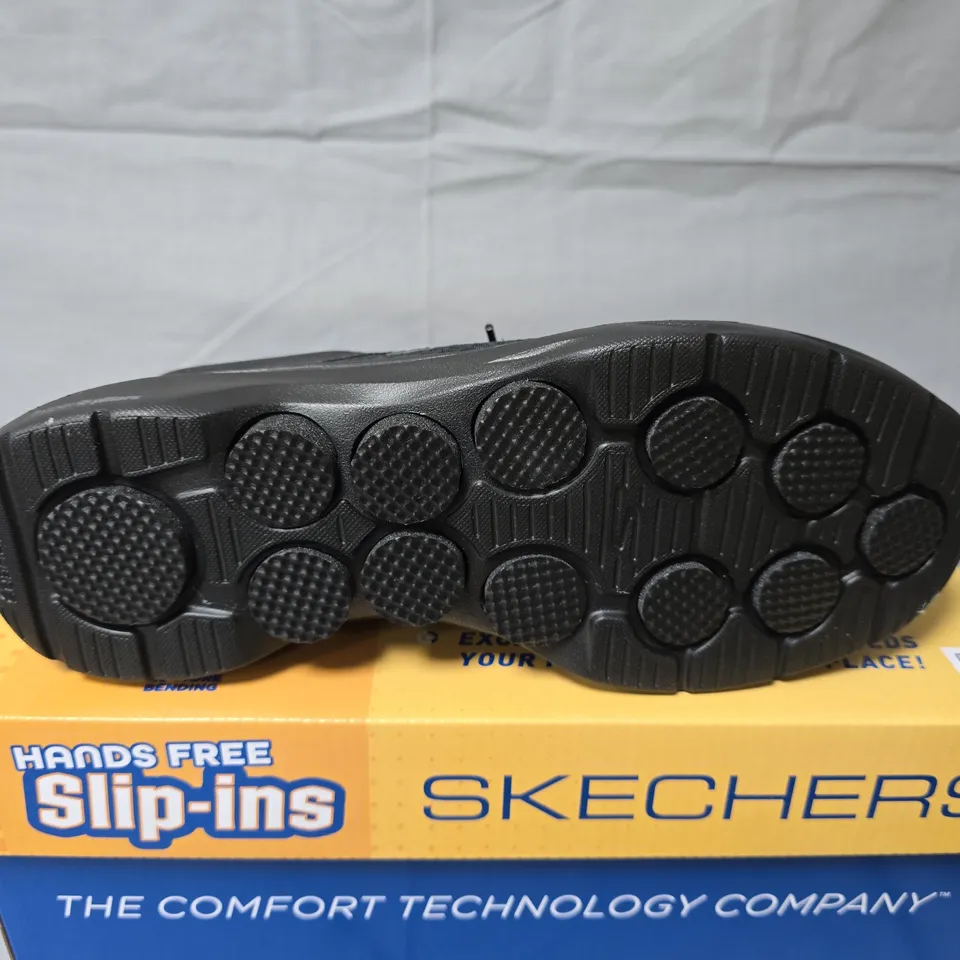 SKECHERS GO WALK SLIP-INS BLACK SLIP-ON SHOES - UK 6