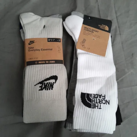 NIKE AND THE NORTH FACE SOCKS SETS 