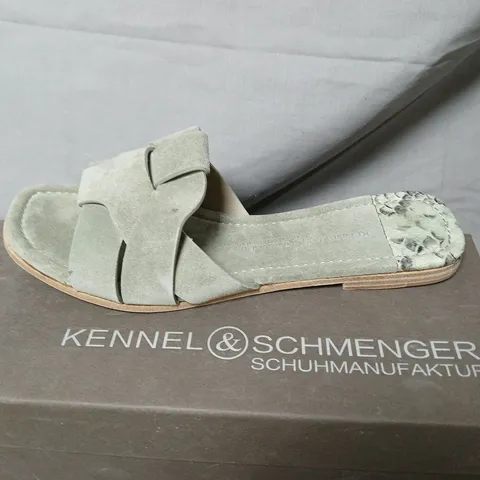 KENNEL & SCHMENGER WOMEN'S SUEDE SANDALS β LIGHT GREY SIZE 6