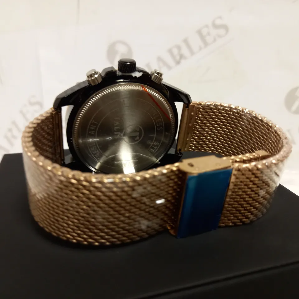 TALIS CO CHRONOGRAPH STYLE MESH STRAP WRISTWATCH RRP £550