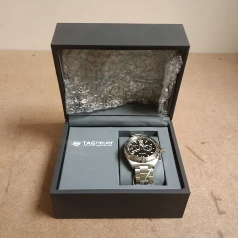 TAG HEUER CHRONOGRAPH WRISTWATCH – STAINLESS STEEL BRACELET (BOXED)