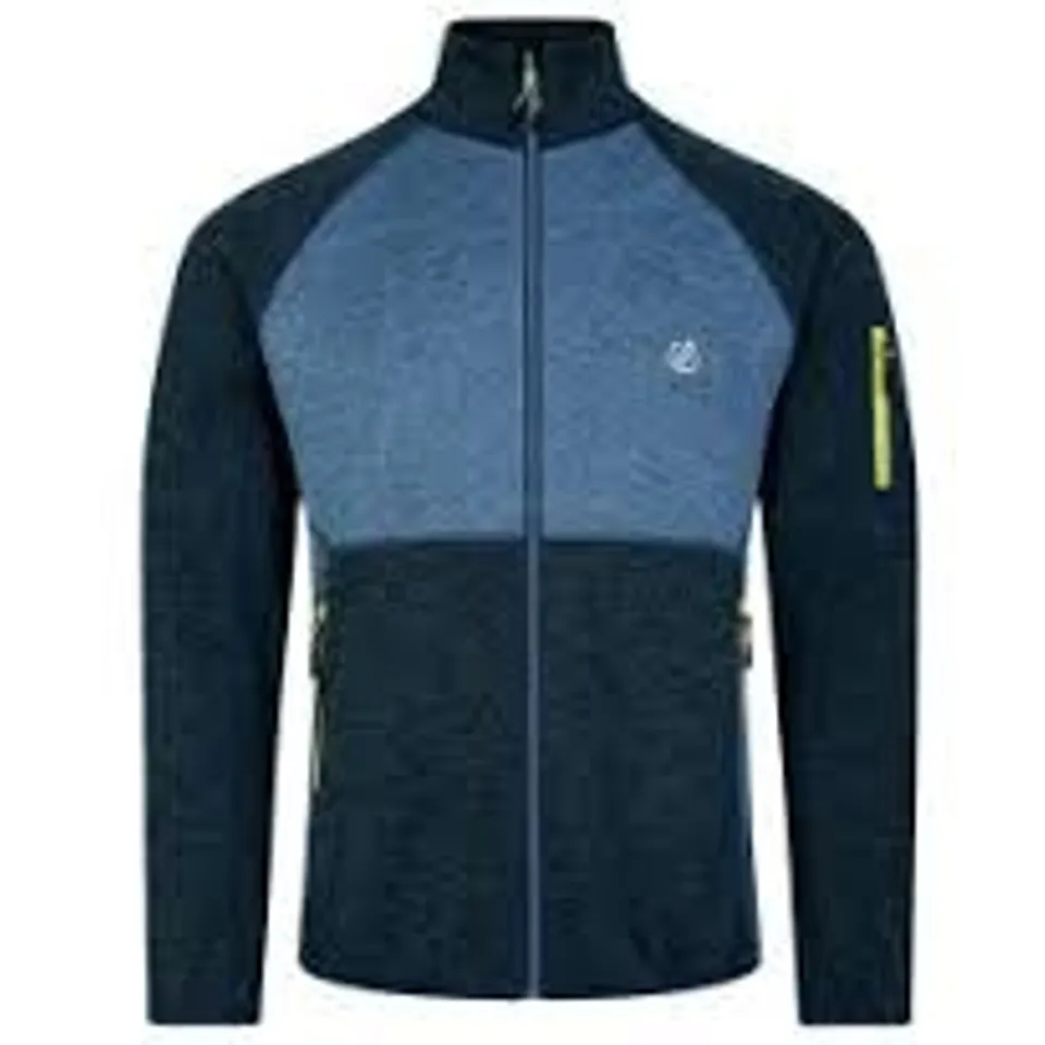 BRAND NEW DARE 2B MEN'S TORREK MOUNTAIN ZIP THROUGH FLEECE MOONLIGHT DENIM/NEON SIZE XXXL