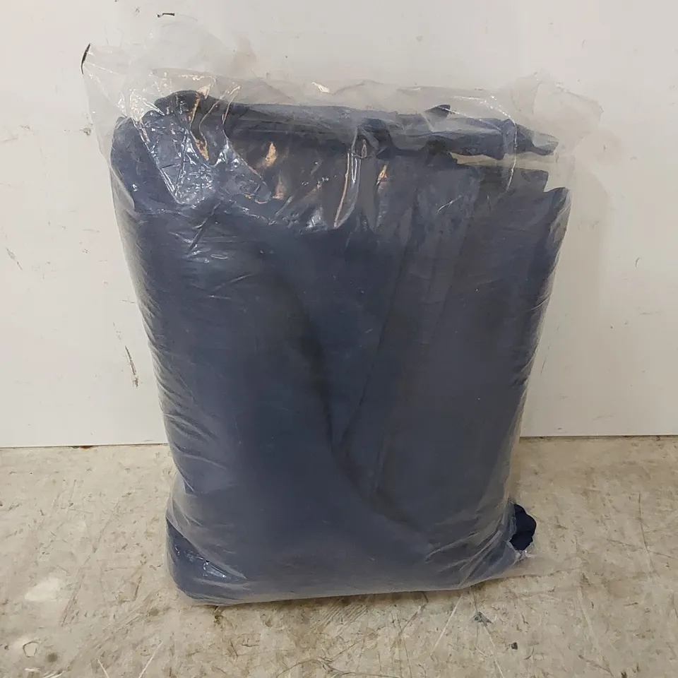BAGGED FRASCO POLYESTER BLACKOUT EYELET CURTAINS - NAVY BLUE // SIZE 90 X 72"