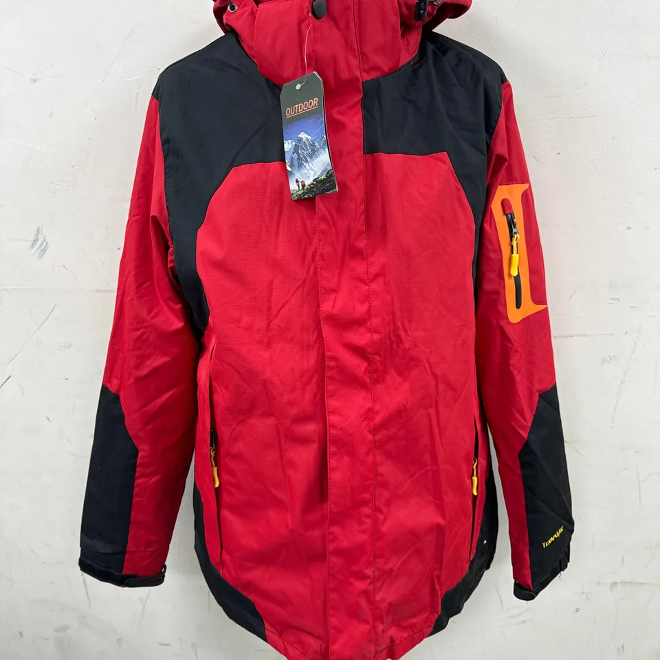 OUTDOOR WATERPROOF JACKET IN RED SIZE 4XL