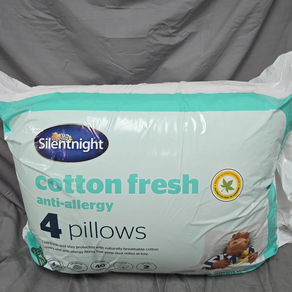 SILENTNIGHT COTTON FRESH 4 PILLOW SET 