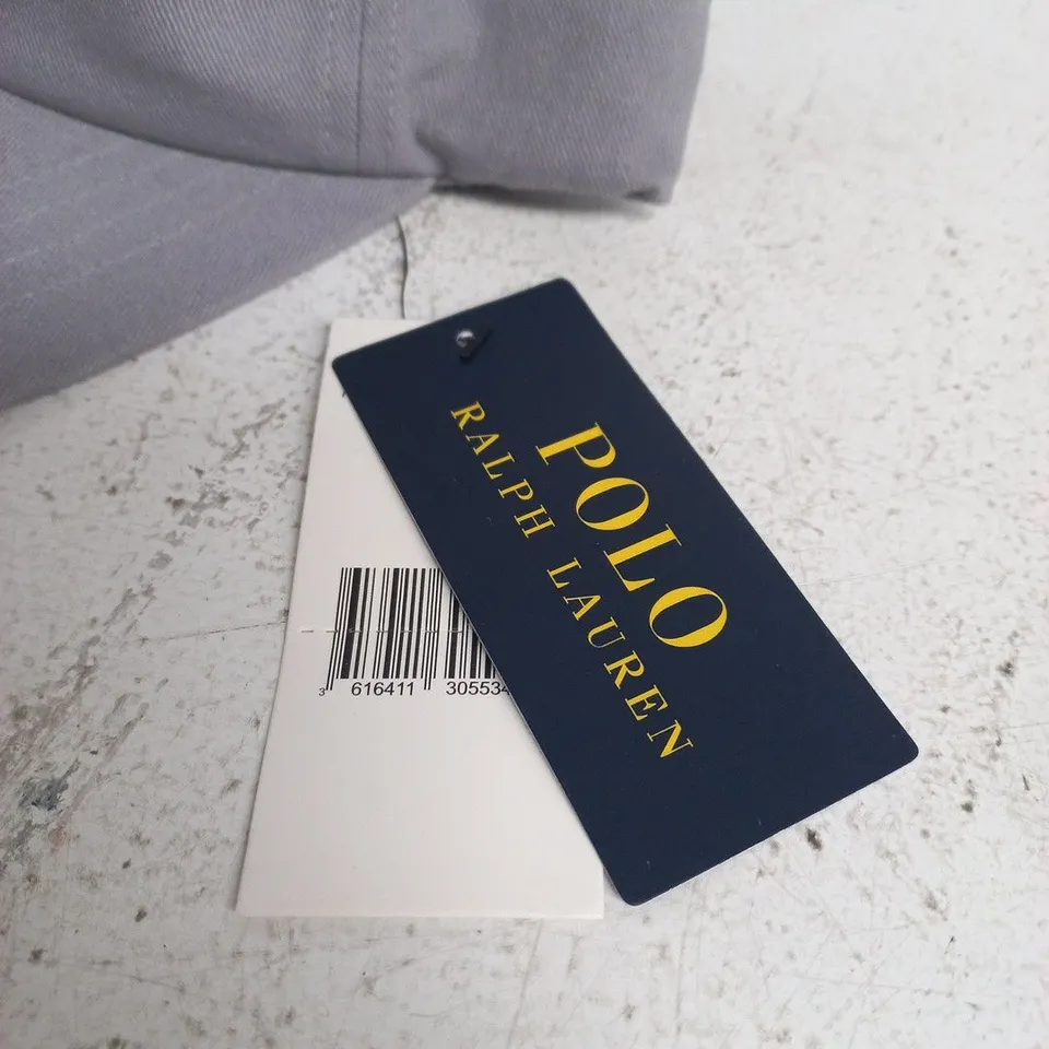 POLO RALPH LAUREN GREY CAP WITH PONY LOGO