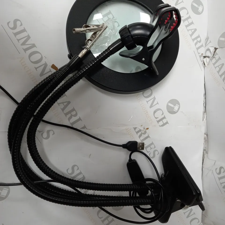 SAZAO MAGNIFYING CLASS LAMP, ALL METAL FRAME 