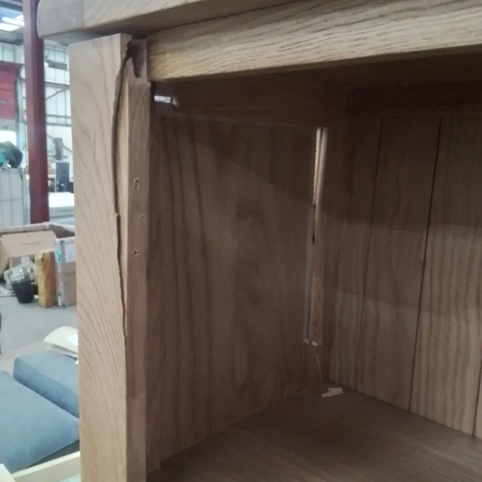 LARGE PINE DISPLAY CABINET (DOORS NEED TO BE FIXED)