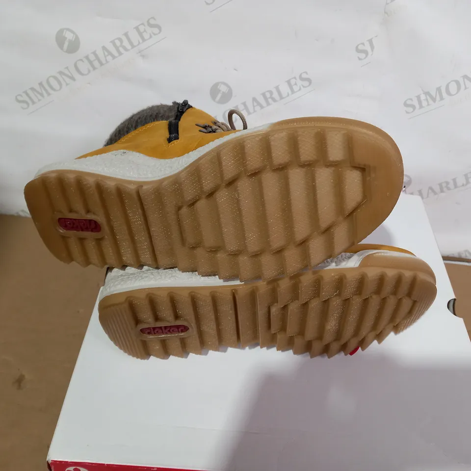 BOXED PAIR OF RIEKER BOOTS - SIZE 40
