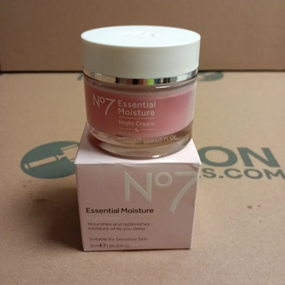 NO7 ESSENTIAL MOISTURE NIGHT CREAM – 50ML, FACIAL SKIN CARE