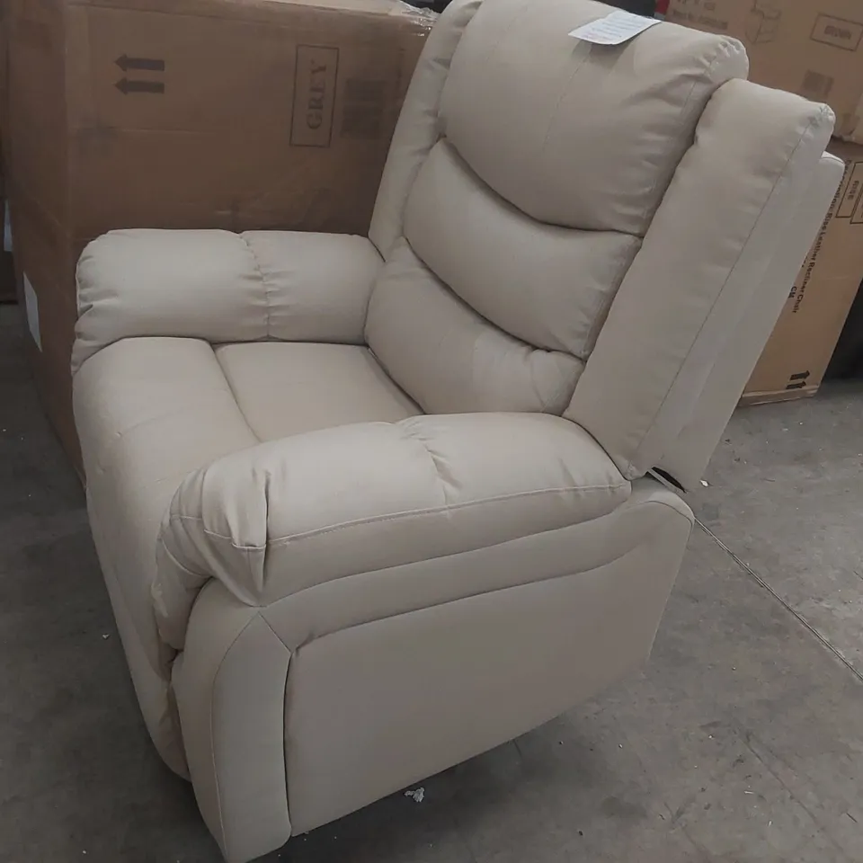 QUALITY DESIGNER FAUX LEATHER ELECTRIC RECLINING ARMCHAIR 