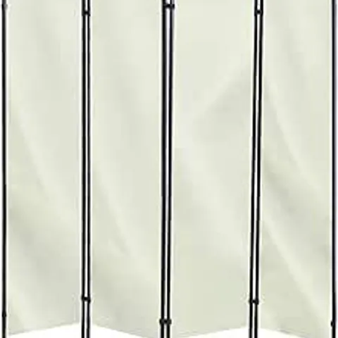 BOXED CLIPOP 4-PANEL ROOM PROTECTIVE SCREENS, FOLDING PANEL DIVIDER SCREEN MOVABLE PROTECTIVE SEPARATOR PARTITION WALL FURNITURE FOR LIVING ROOM BEDROOM AND OFFICE (BEIGE)