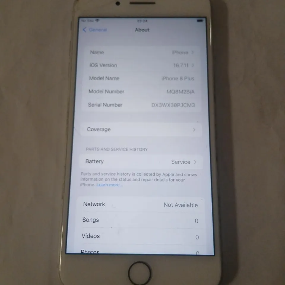 APPLE IPHONE 8 PLUS - SILVER (MQ8M2B/A)