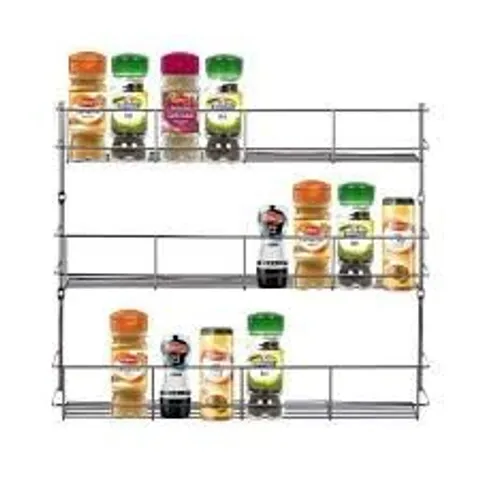 BOXED NEO 3 TIER SPICE RACK FOR KITCHEN DOOR CUPBOARD OR WALL (1 BOX)