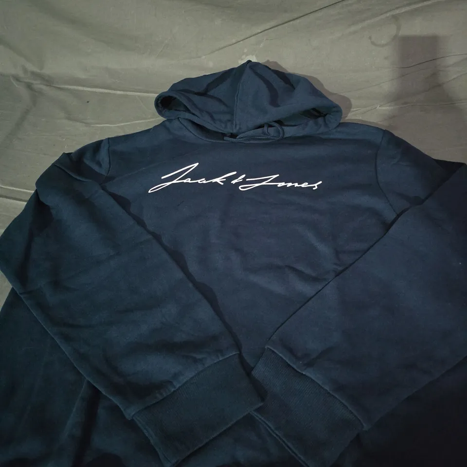 JACK & JONES NAVY HOODIE - SIZE UNSPECIFIED