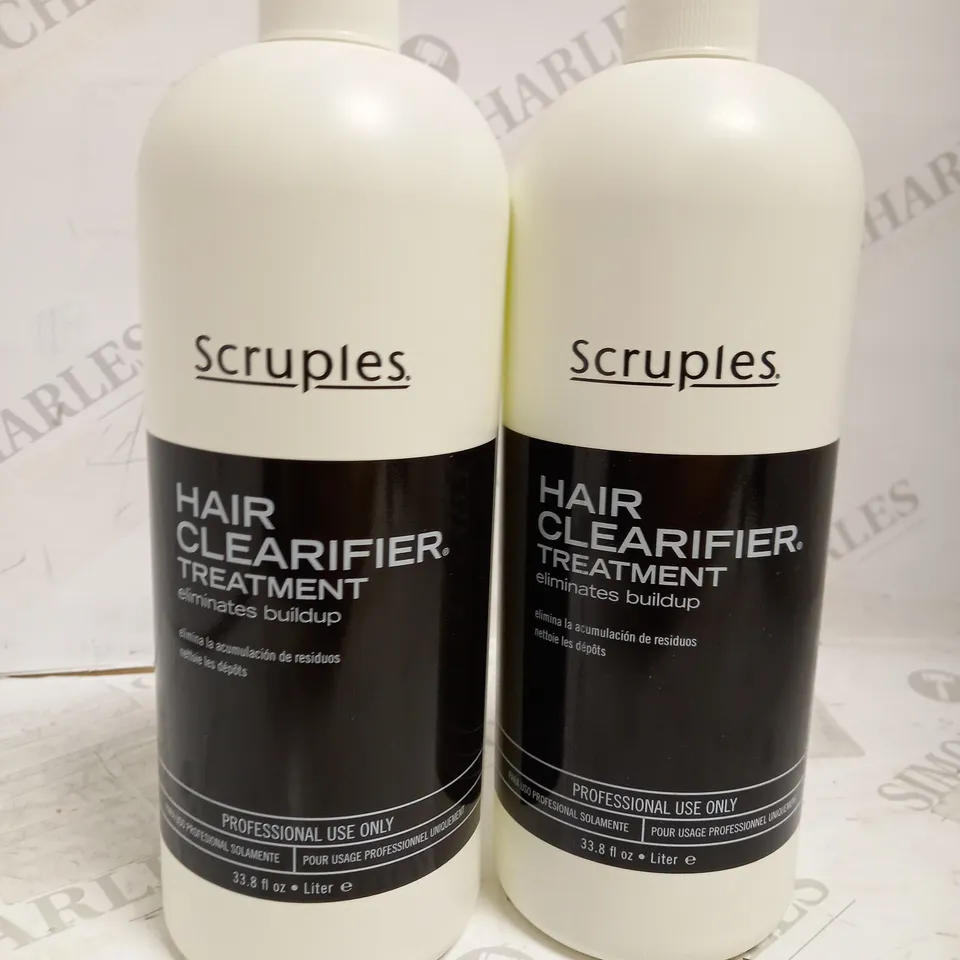 LOT OF 6 SCRUPLES HAIR CLEARIFIER TREATMENT (6 X 1L)