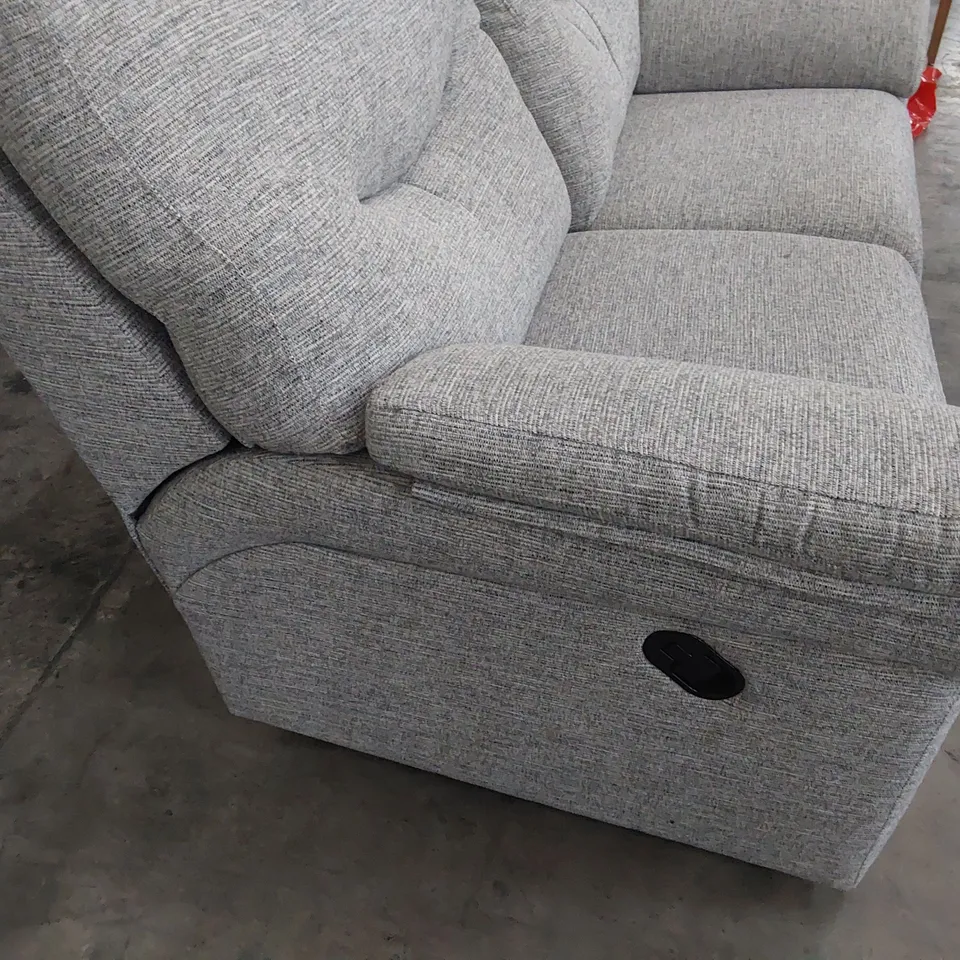 QUALITY BRITISH DESIGNER G PLAN WASHINGTON MANUAL RECLINING TWO SEATER SOFA GRAPHENE DUSK FABRIC 