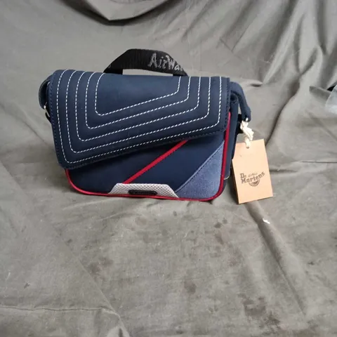 DR. MARTENS CROSSBODY BAG – NAVY/BLUE WITH WHITE CONTRAST STITCHING