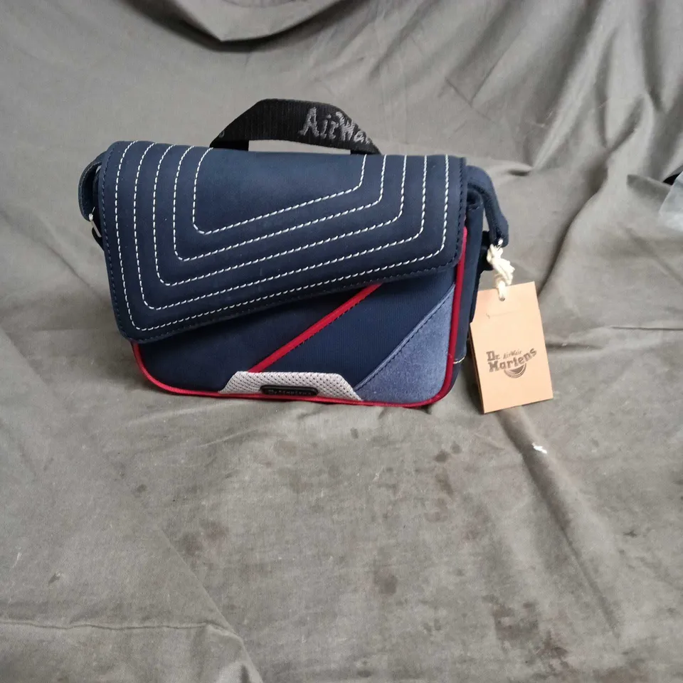 DR. MARTENS CROSSBODY BAG – NAVY/BLUE WITH WHITE CONTRAST STITCHING