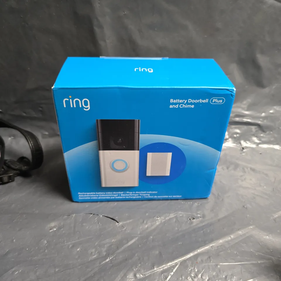 RING BATTERY DOORBELL PLUS AND CHIME – BOXED