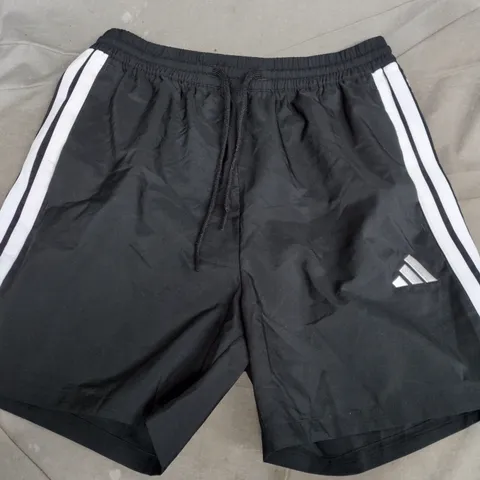 ADIDAS 3 STRIPE SHORTS IN BLACK - MEDIUM