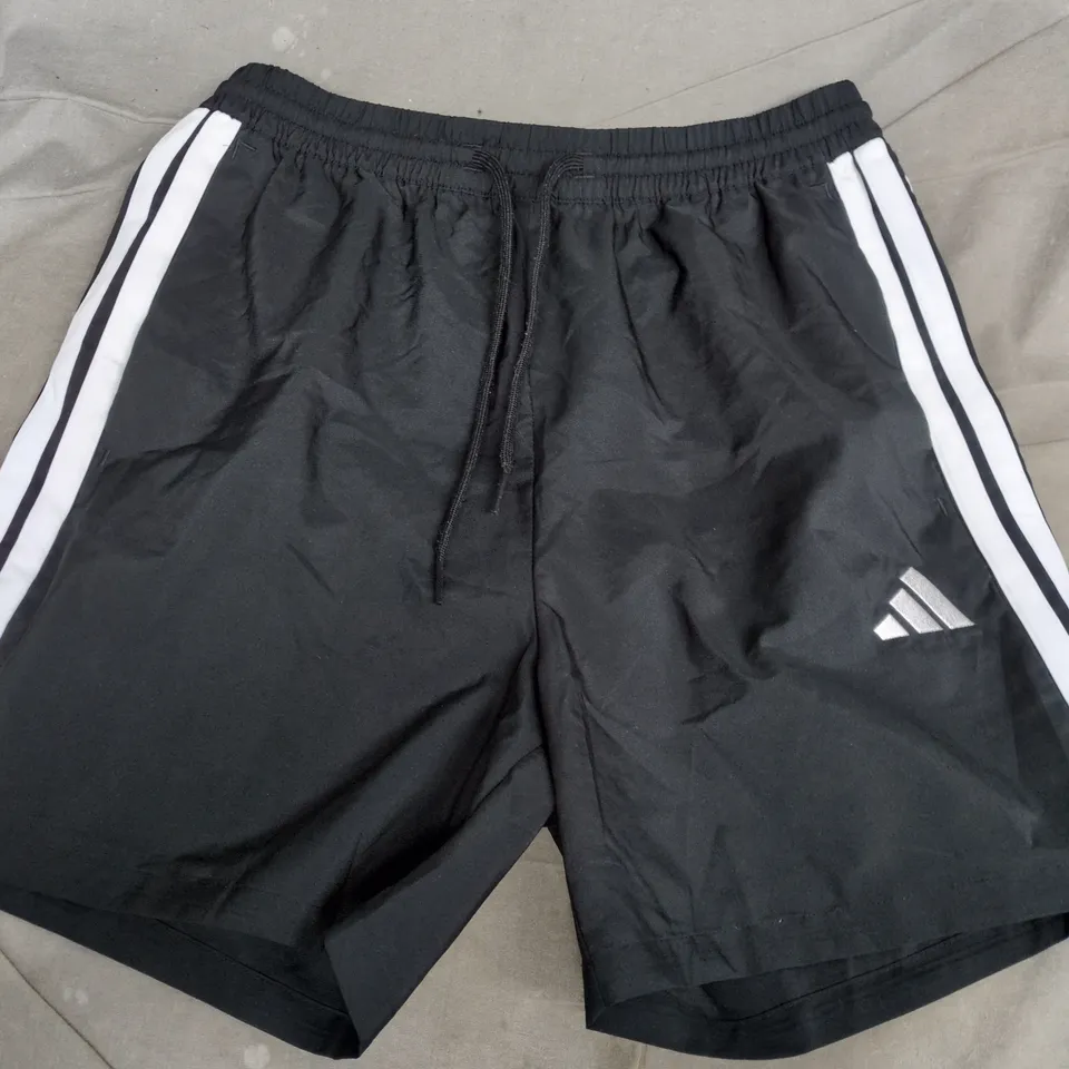 ADIDAS 3 STRIPE SHORTS IN BLACK - MEDIUM